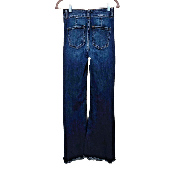 Alter'd State bell bottom y2k jeans with frayed bottom high rise size 26 - Picture 2 of 15